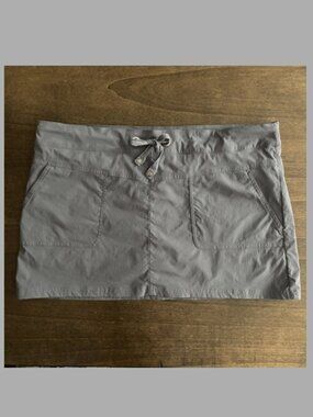 prAna Bliss Skort | Gray | XL | Drawstring Mini | Like New